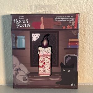 🕯️Loungefly Disney Hocus Pocus Binx Black Flame Candle Collectible Pin